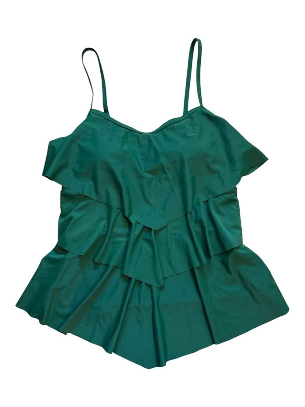 Summer Mae Emerald Green Tiered Swim Tankini Tank Top Size Xlarge